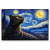 Vymalujsisam.sk Diamantové maľovanie - Vincent Van Gogh – Hviezdna noc a panter Veľkosť: 40x60cm, Rám: Na plastovej doske, Diamanty: Okrúhle