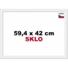 BFHM Plastový rám na puzzle 59,4 x42cm A2 - biely