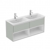 Ideal Standard Connect Air Skrinka pod dvojumývadlo 120 cm, lesklá svetlosivá/matný biely lak E0829EQ