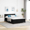 zahrada-XL Boxspring posteľ s matracom & LED čierna 140x200 cm tkanina 3342214