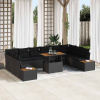 zahrada-XL Záhradný jedálenský set 11 pcs Čierna, Hnedá 100 x 55 x 73 cm 3350105