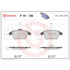 BREMBO Sada brzdových platničiek kotúčovej brzdy BREMBO P 61 136