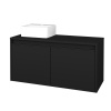 Dreja Skrinka pod umývadlo VISIT SZD2 100 (umývadlo Gladi) - L03 Antracit vysoký lesk / Úchytka T33 - čierna mat / L03 Antracit vysoký lesk / Levé