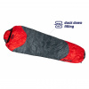 Spací vak páperový (spacák) Acra Wyrm 800 - červený-sivý