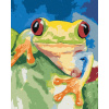Zuty Diamantové maľovanie ŽABA SEDICA NA LISTE 40x50 cm bez rámu a bez vypnutia plátna