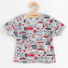 Dojčenské bavlnené tričko s krátkym rukávom New Baby Go!go!go! Farba: Modrá, Veľkosť: 62 (3-6m)