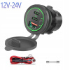 DVOJITÁ RYCHLÁ ZÁSUVKA NABÍJAČKY DO AUTA 1x QC3.0 +2x PD