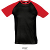 SOL's Collection Tričko Funky, 2-barevné raglánové, krátký rukáv, pánské COT25119081404-black/red XL Černá/červená