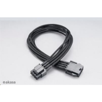 AKASA kabel FLEXA P8 prodloužení k 8pin ATX PSU, 40cm AK-CBPW08-40BK