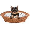 Prútený pelech pre psa alebo mačku s vankúšom