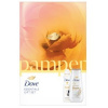 Dove Pamper sprchový gél 225 ml + antiperspirant sprej 150 ml, kosmetická sada