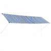Rolovacia markíza vidaXL tkanina 400 x 150 cm bielo-modrá