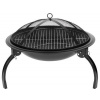 Ohnisko a gril s roštom Strend Pro Homefire, BBQ, na drevené uhlie, kovové, okrúhle, 545x400 mm