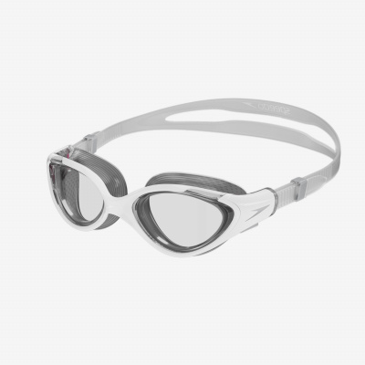 Plavecké okuliare priehľadné SPEEDO BIOFUSE 2.0, dámske bielo-sivé šedá