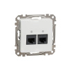Sedna Design zásuvka dátová 2-násobná RJ45 Cat.5e UTP biela