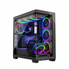 Puzdro MODECOM VOLCANO STELLAR ARGB MIDI 5F BLACK Midi Tower čierne