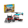 LEGO® Creator 3 v 1 31146 Nákladiak s plochou korbou a helikoptéra