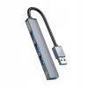 Hub USB-A Orico AH-A13 dokovacia stanica 1x USB-A 3.0 + 3x USB-A 2.0 - šedá