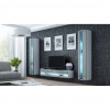 Cama Meble Obývačka VIGO NEW 12, biely mat/sivý lesk
