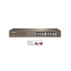 Tenda TEG1016D 16x Gigabit Switch, Fanless-bez ventilátorů, Rackmount, ochrana proti přepětí