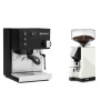 Rancilio Silvia E, black + Eureka Mignon Silenzio 55, CR white