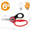 Fiskars detské pravostranné školské nožnice pre deti na učenie 13 cm Ninja (1064075)