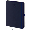 Diár 2026 týždenný A5 Memory s gumičkou - tmavo modrá