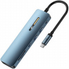 Toocki TQ-HUB01A7 7v1 hub - slot na SD / TF kartu / HDMI / 2x USB-C / 2x USB-A na USB-C - modrý - možnosť vrátiť tovar ZADARMO do 30tich dní