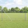 zahrada-XL Plot s stĺpmi Strieborná 1 x 10 m Ocel potiahnutá PVC 3353342