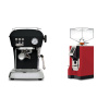 Ascaso Dream ONE, Dark Black + Eureka Mignon Perfetto, CR ferrari red