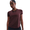 Nike Dri-FIT One Women's Standard Fit Short-Sleeve Top Burgundy Crush 12 (M)