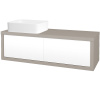 Dreja Umývadlová skriňa STORM SZZ2 120 (umývadlo Joy) - N07 Stone / L01 Biela vysoký lesk / Levé