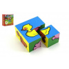 Teddies Kocky kubus štvorkostka Moje prvé zvieratká drevo 4ks v krabičke 8,5x8,5x4cm MPZ