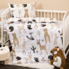 4Home Detské bavlnené obliečky do postieľky Nordic Friends, 100 x 135 cm, 40 x 60 cm, 100 x 135 cm, 40 x 60 cm