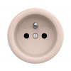 Kliklap | Kliklap - Retro domová zásuvka bez rámčeka 230V staroružová | KA0118
