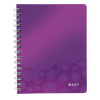 Blok Leitz WOW A5, PP, linka, purpurová 46390062