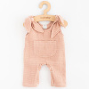 Dojčenské mušelínové zahradníčky New Baby Comfort clothes ružová / 86 (12-18m)