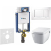 GEBERIT Kombifix súprava 5v1 - inštalačný modul, závesná sprchová toaleta Rimless a Softclose WC sedadlo TECEone, tlačidlo Sigma20 Square, 115.883.KJ.1 (biela/lesklý chróm), 110.302.00.5 NT5