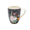 Hrnček porcelán 340ml KVEŤ čierna