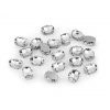 Našívacie kamienky v puzdre / kotlíku oválne 10x14 mm crystal 20ks
