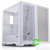 EVOLVEO Ptero Q2W, 2x čelní panel - sklo /mřížka, case ATX, bílá PTEROQ2W