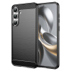 Techsuit - Carbon Silicone ochranný obal na Samsung Galaxy S25 FE - čierny KF2349934