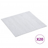 vidaXL Samolepiace podlahové dosky 20 ks PVC 1,86 m² biele