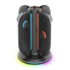 iPega SW2052 nabíjací Stanice s RGB pre JoyCon Ovladače Nintendo Switch 2 Black