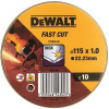 DeWALT Sada DT3506 řezacích kotoučů na kov 115x1,0 mm (v sadě 10 ks)