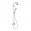 Hansgrohe Croma Select S - Showerpipe 180 2jet s pákovou batériou, biela/chróm 27255400