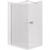 CERANO - Sprchová zástena Walk-in Onyx Cube Ľ/P - 8 mm - hranatá vzpera - chróm, ryhované sklo - 120x200 cm