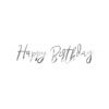 GRL75-018M Party Deco Girlanda - Baner - HAPPY BIRTHDAY, elegant 16,5x62cm Strieborná