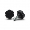 Skrutka kovová s plastovou hlavou, 6 cípa hviezda / 105-037 / 30 / M6 x 17 mm (čierna)