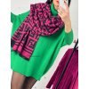 Šatka - Butikpaparazzi čierna, ružová (Shawl - Motív inšpirovaný logom Black Fuchsia FF)